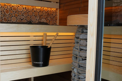Leil® Round Cube Mini Outdoor Sauna 4-5 Person