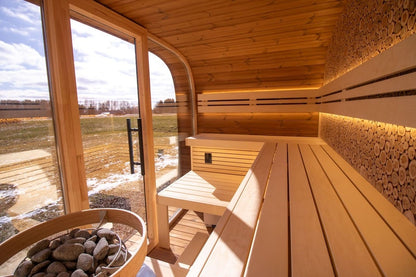 Leil® Round Cube Relax Outdoor Sauna 6 Person