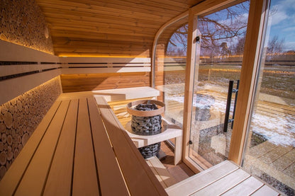 Leil® Round Cube Relax Outdoor Sauna 6 Person