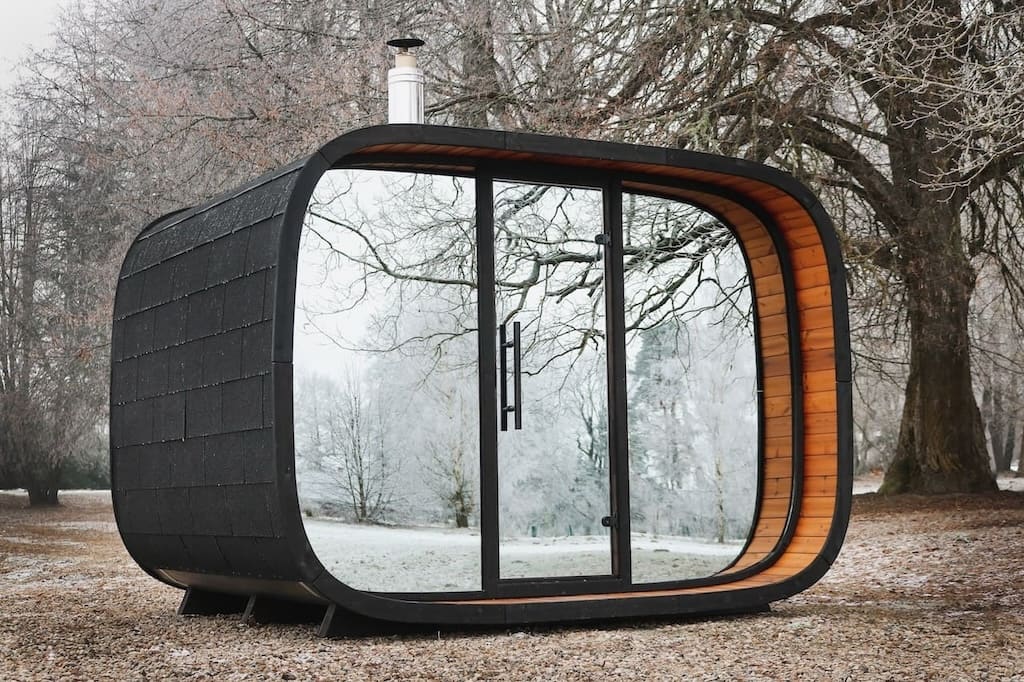 Leil® Round Cube Single Outdoor Sauna 6-8 Person