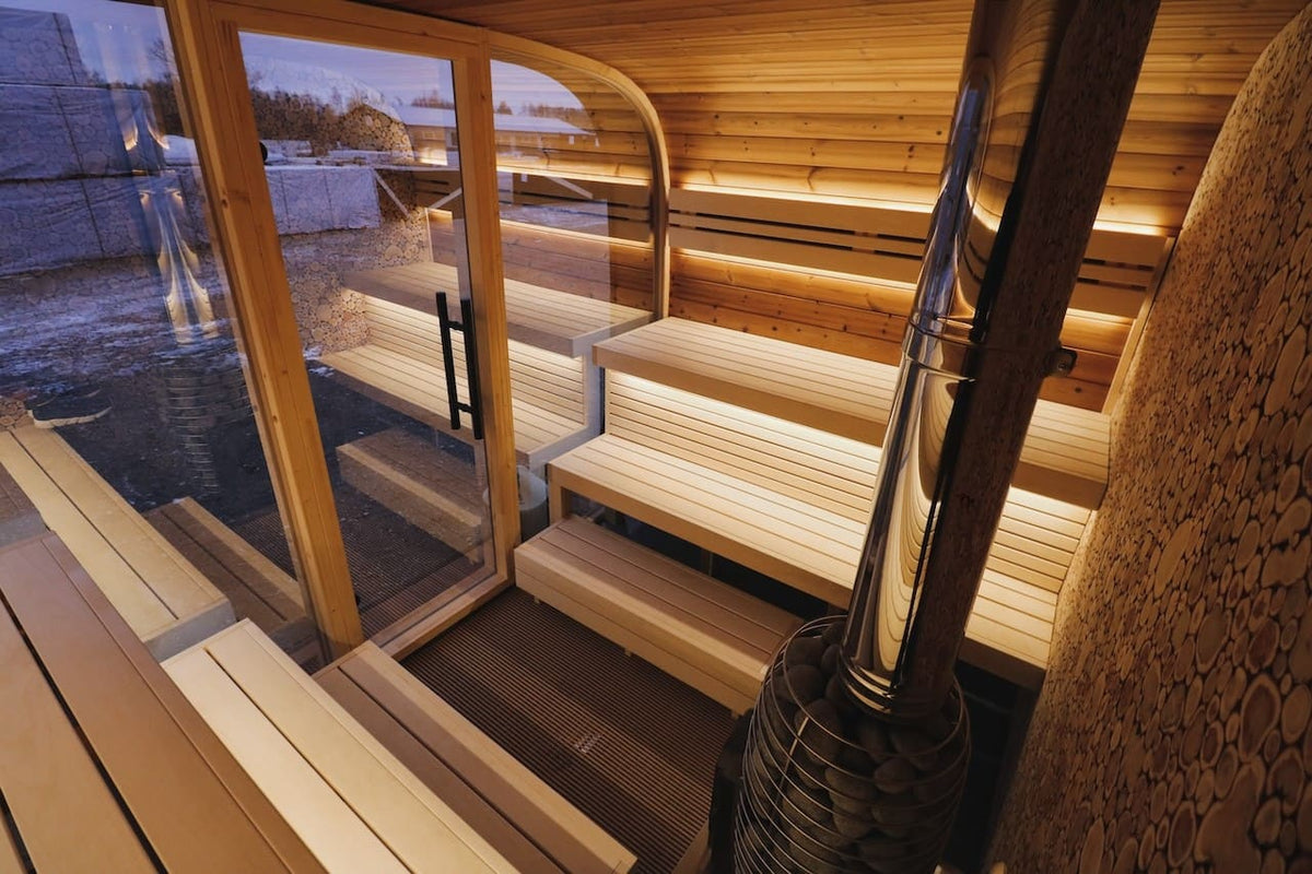 Leil® Round Cube Single Outdoor Sauna 6-8 Person