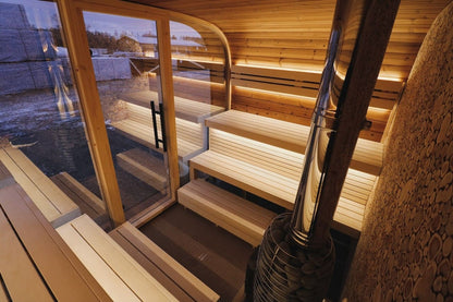 Leil® Round Cube Single Outdoor Sauna 6-8 Person