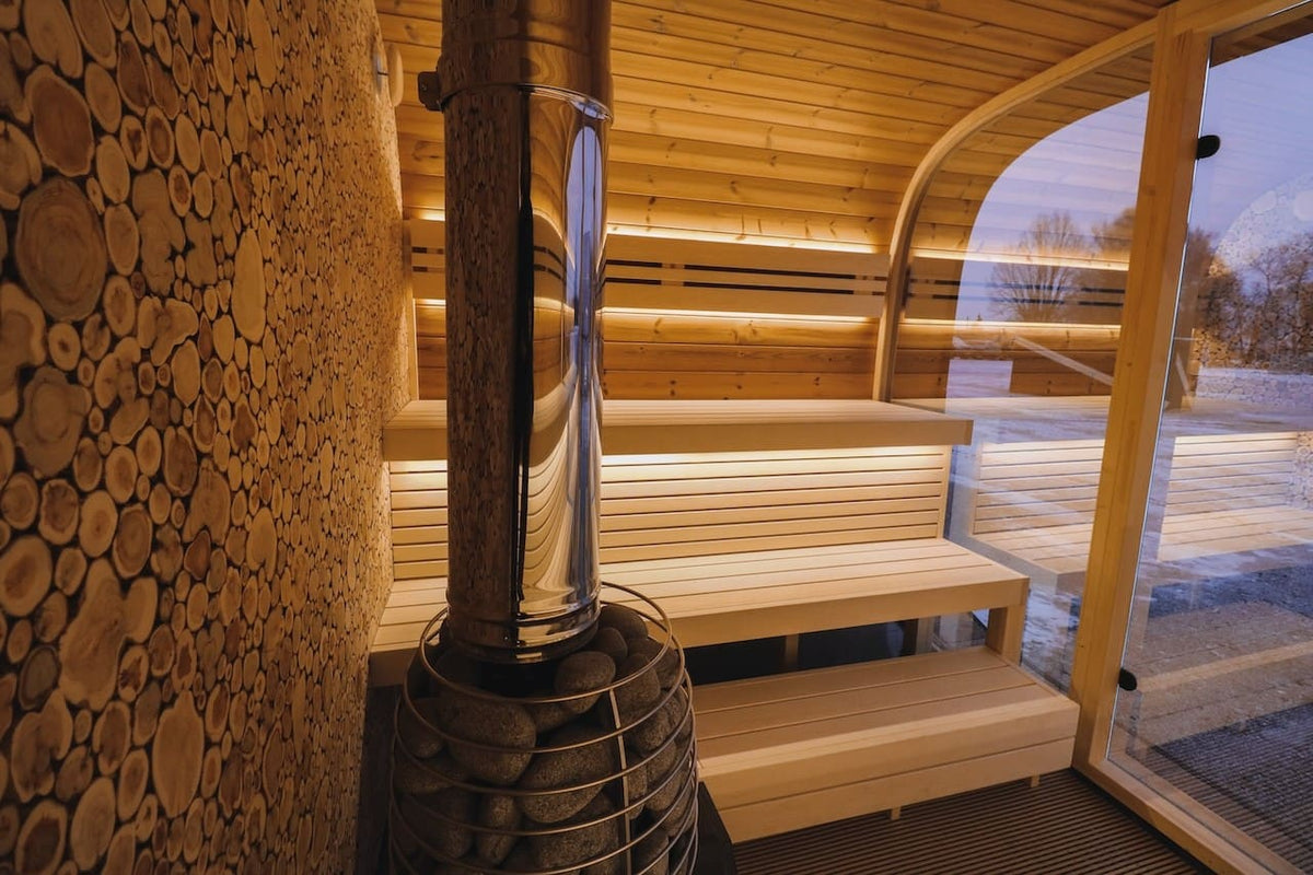 Leil® Round Cube Single Outdoor Sauna 6-8 Person