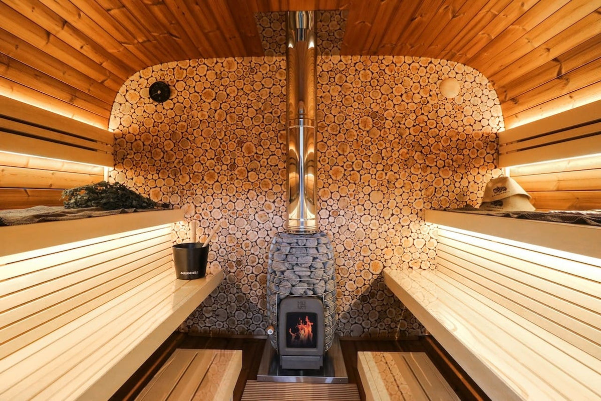 Leil® Round Cube Single Outdoor Sauna 6-8 Person