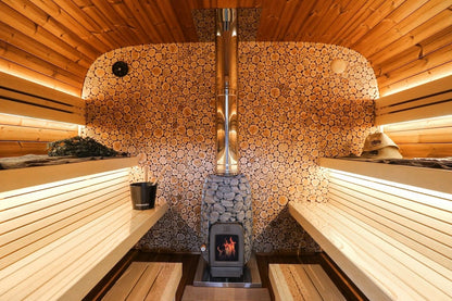 Leil® Round Cube Single Outdoor Sauna 6-8 Person