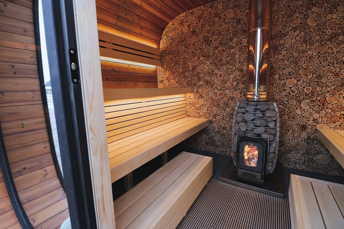 Leil® Round Cube Single Outdoor Sauna 6-8 Person