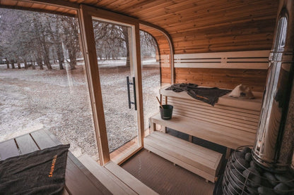 Leil® Round Cube Single Outdoor Sauna 6-8 Person