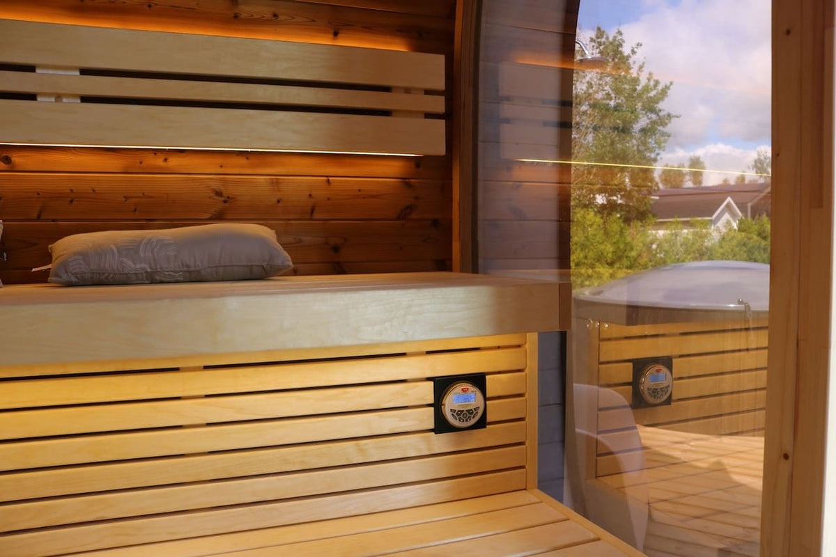 Leil® Round Cube Single Outdoor Sauna 6-8 Person