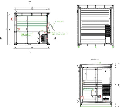 Saunum Classic Mini Outdoor Sauna 3 Seater