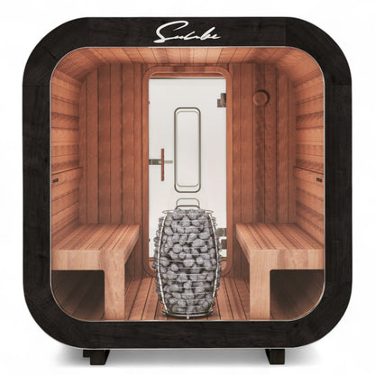SunCube L 4-6 Person Outdoor Sauna with Changing Room