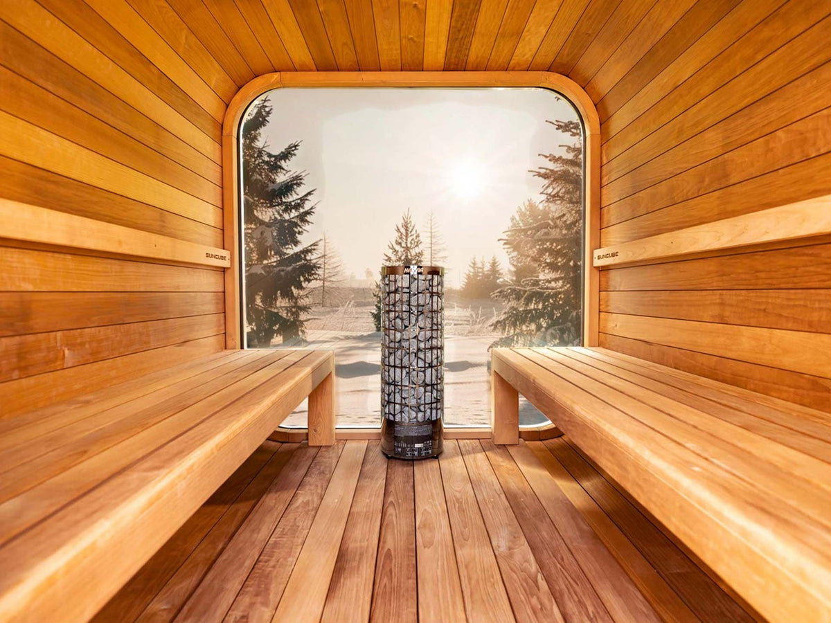 SunCube L 4-6 Person Outdoor Sauna with Changing Room