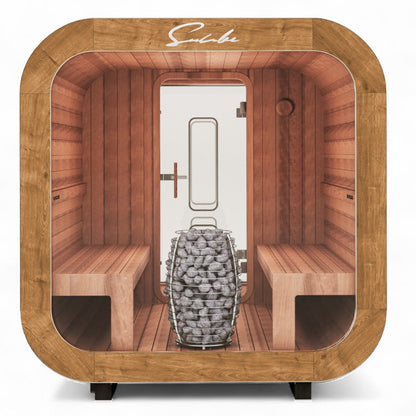 SunCube L 4-6 Person Outdoor Sauna with Changing Room