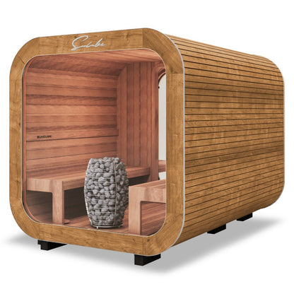 SunCube L 4-6 Person Outdoor Sauna with Changing Room