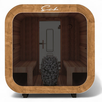 SunCube L 4-6 Person Outdoor Sauna with Changing Room
