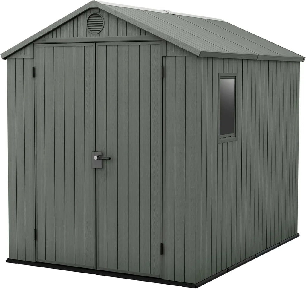 6×8 Darwin Heavy Duty Plastic Garden Shed – Green – orionjlwi