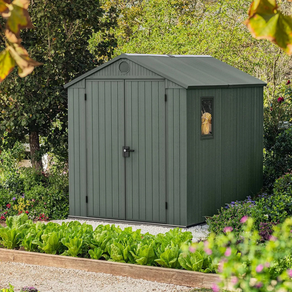 6×8 Darwin Heavy Duty Plastic Garden Shed – Green – orionjlwi