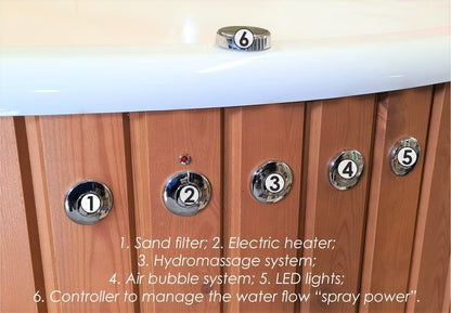 Viking Industrier Wood Burning 6 Person Hot Tub with Integrated Heater