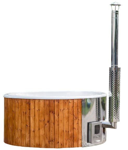 Viking Industrier Wood Burning 6 Person Hot Tub with Integrated Heater